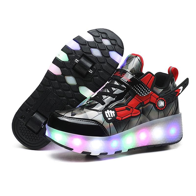 New Runaway Shoes LED Charging Pulley Shoes Men and Women Children Adult Wheel Shoes Roller Skates 42