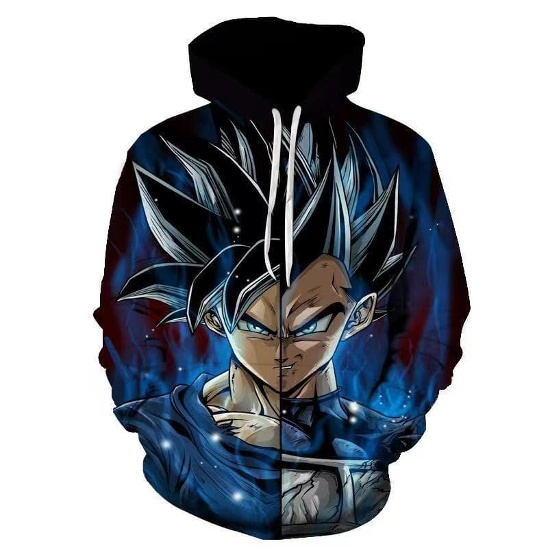 2024 National Trend Hip-Hop Hooded Sweatshirt Men's Dragon Ball Battle Suit 3D Printing Product Hoodie Sports Sweatshirt 5XL