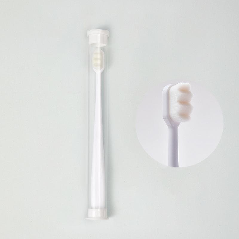 Ultra-fine Soft Toothbrush Million Nano Bristle Adult Tooth Brush Teeth Deep Cleaning Portable Travel Dental Oral Care Brush Style 2 white