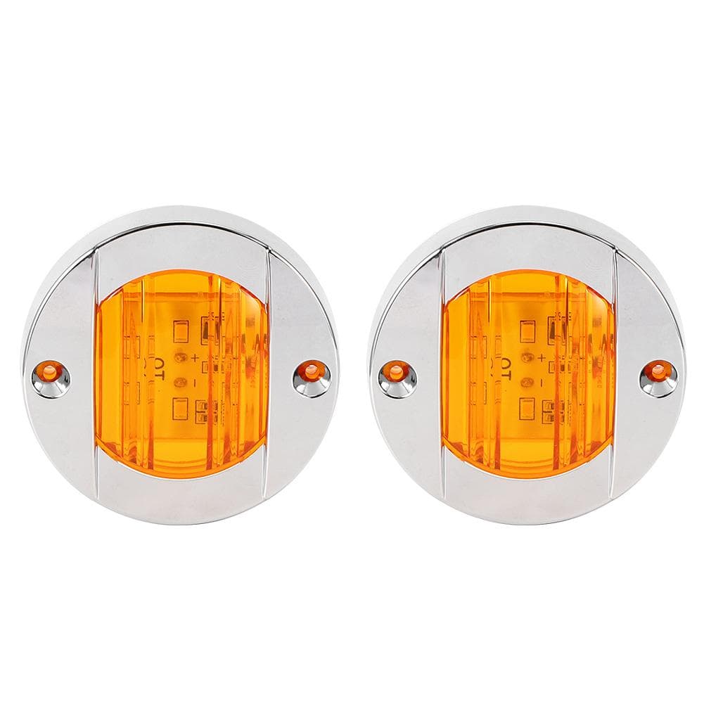2PCS 6LED Transom Light IP67 Boat Navigation Truck Cruises Round Side Stern Lamp