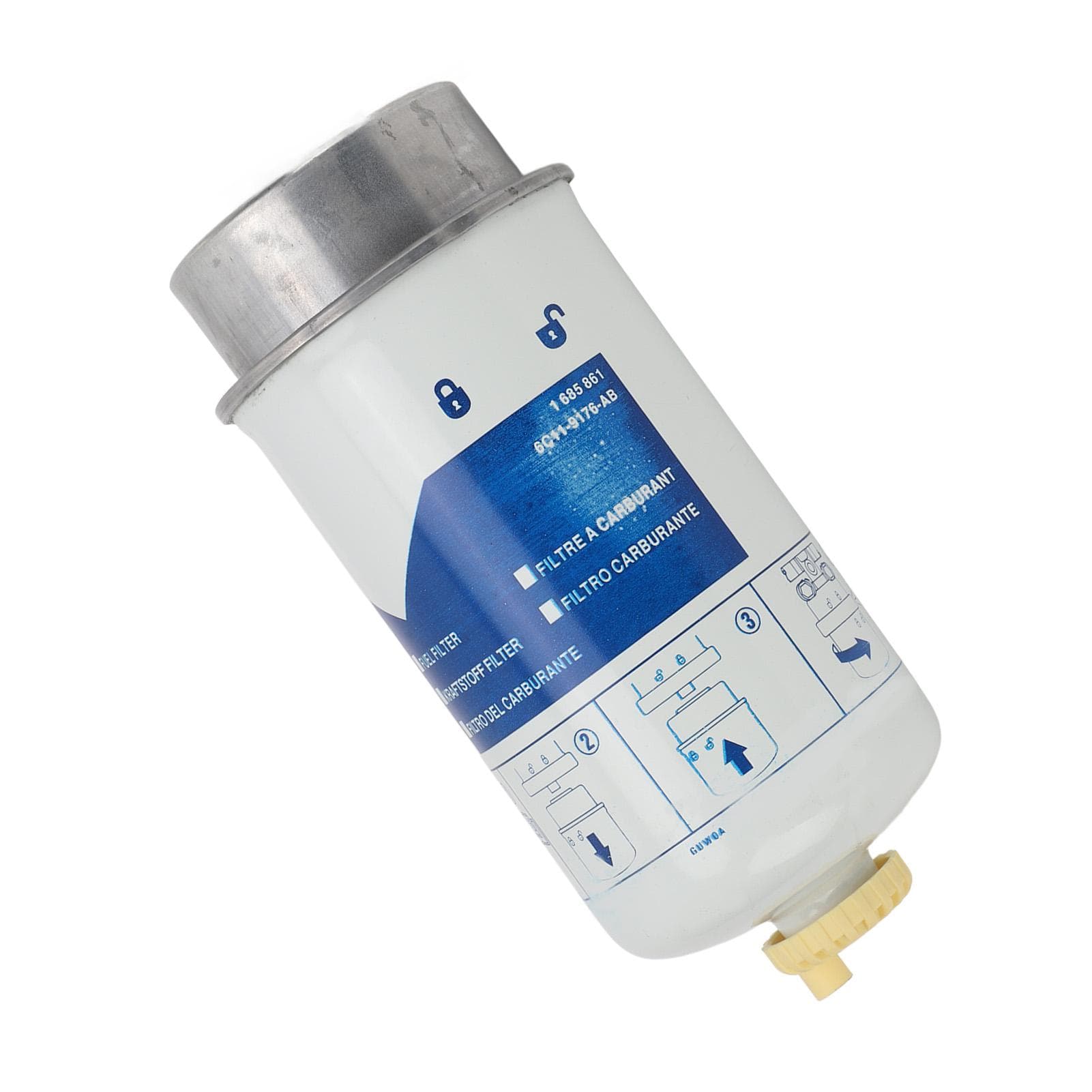 Fuel Filter Diesel Fuel Filter Assy Assembly 1685861 Replacement for Ford Transit 2.2 2.4 3.2 MK7
