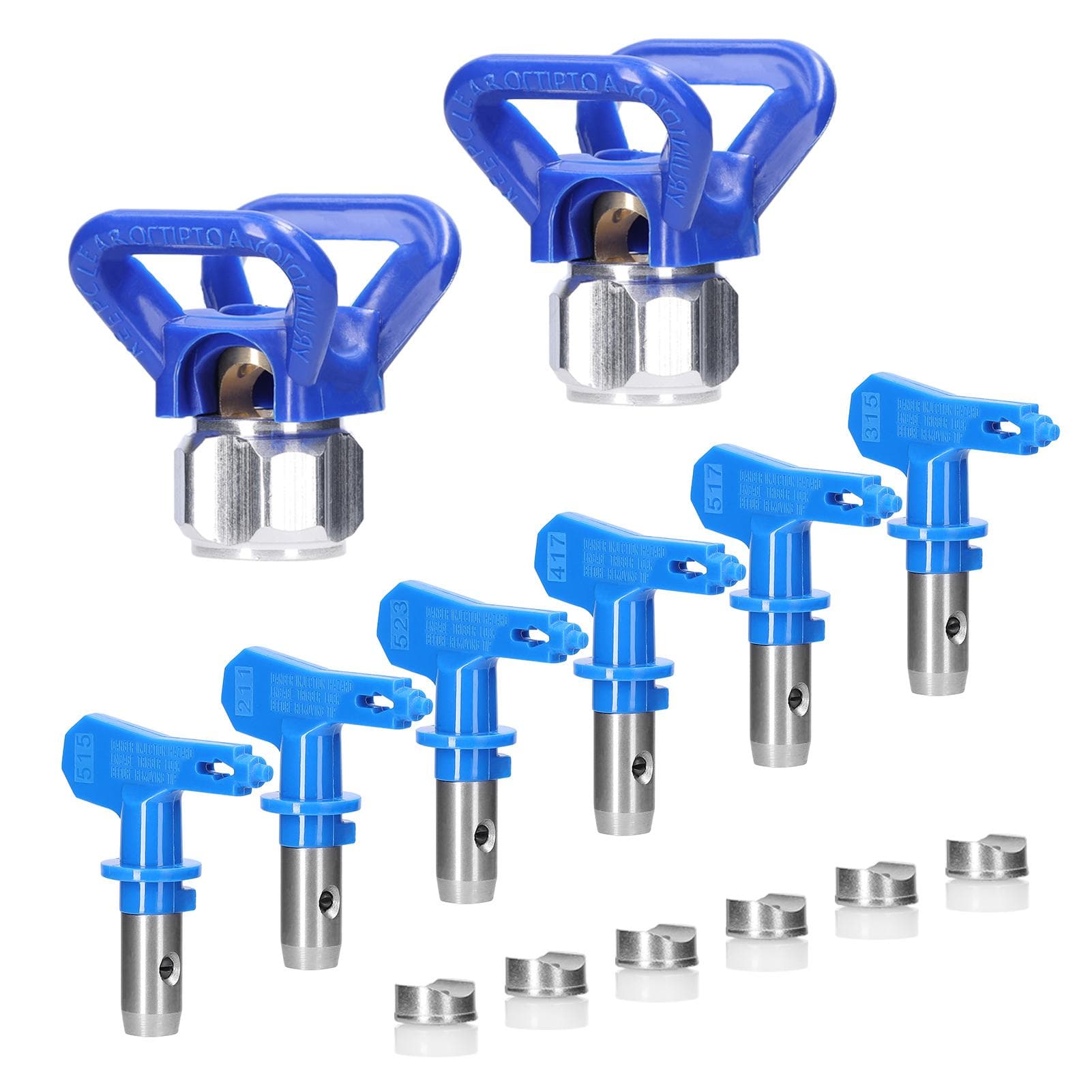 Airless Paint Nozzles Set Reversible Spraying Machine Tips Airless Paint Sprayer Nozzle Kit Airless blue