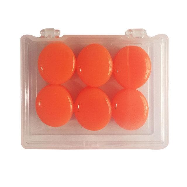 6Pcs Silicone Ear Plugs Sleep Anti-Noise Snoring Earplugs Noise Cancelling for Sleeping Noise Reduction Protect Hearing Travel orange