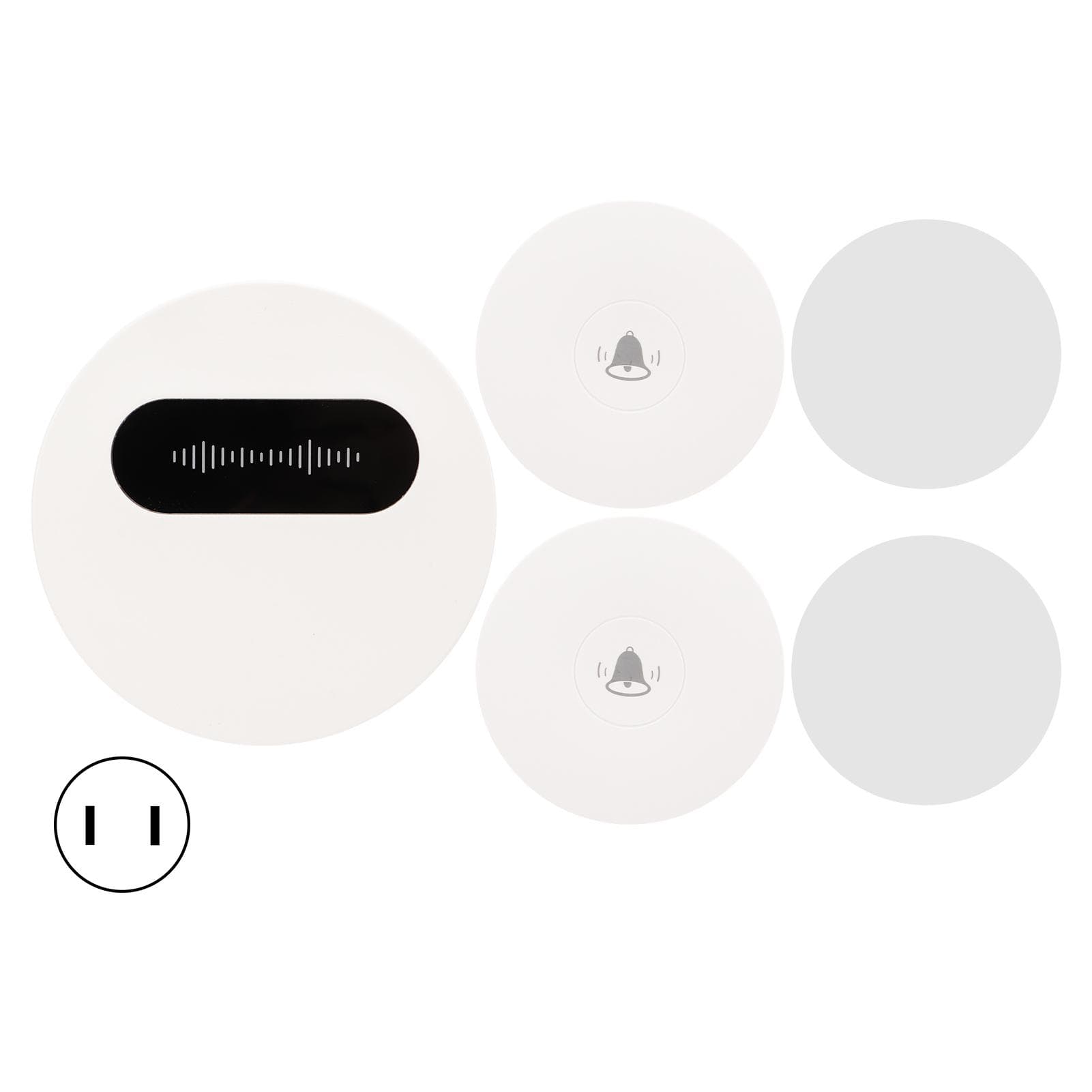 Wireless Doorbell Self Generating 1 Receiver 2 Push Button Battery Free Door Bell Kit for Home US