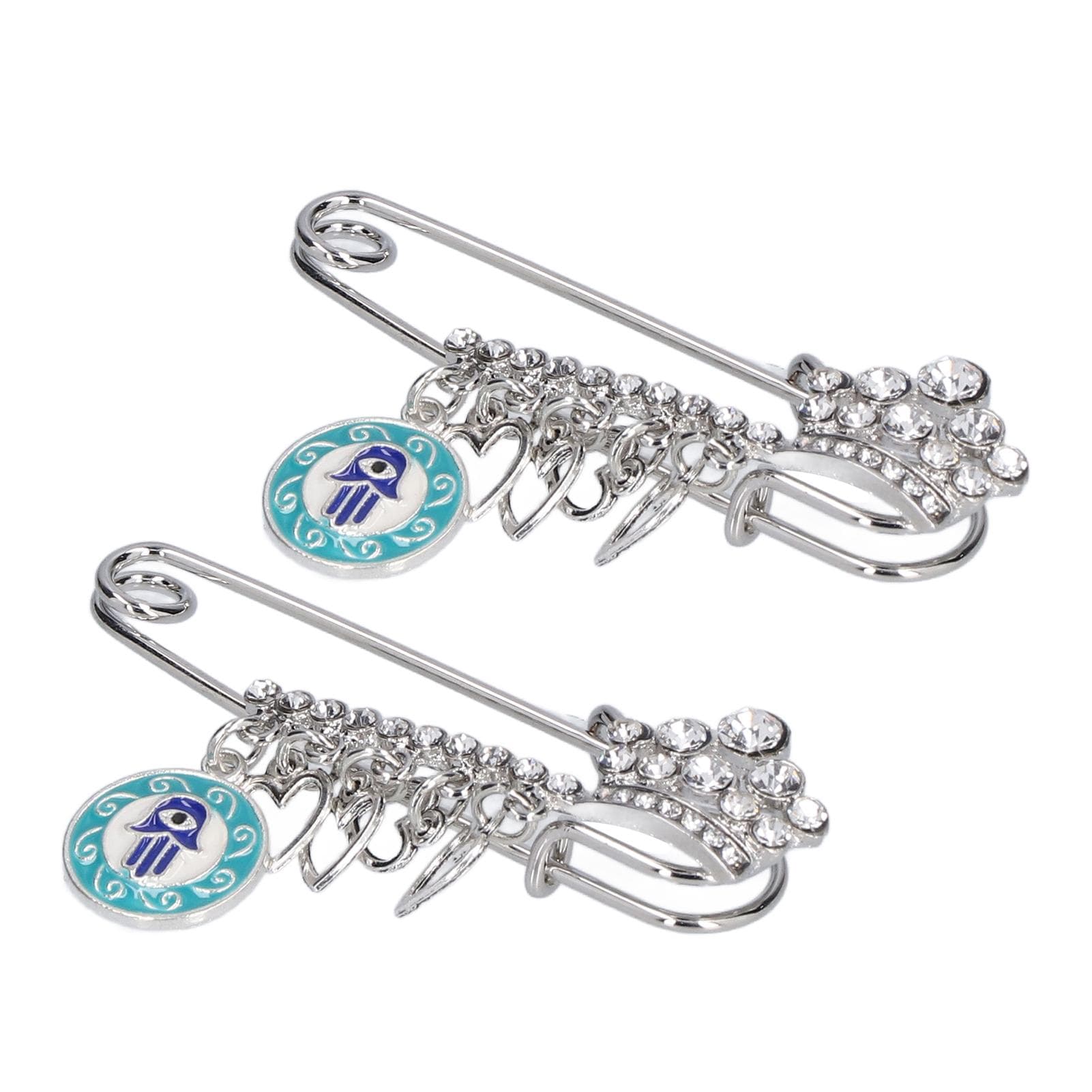 2pcs Brooch Durable Elegant Style Decorative Attractive Lucky Evil Eye Supplies for Parties Weddings