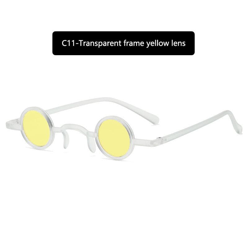 New Retro Vintage Sunglasses Small Round Frame Plastic Black Eyeglasses Trendy Unisex Classic Decorative Fashion SHOW AS PICTURE