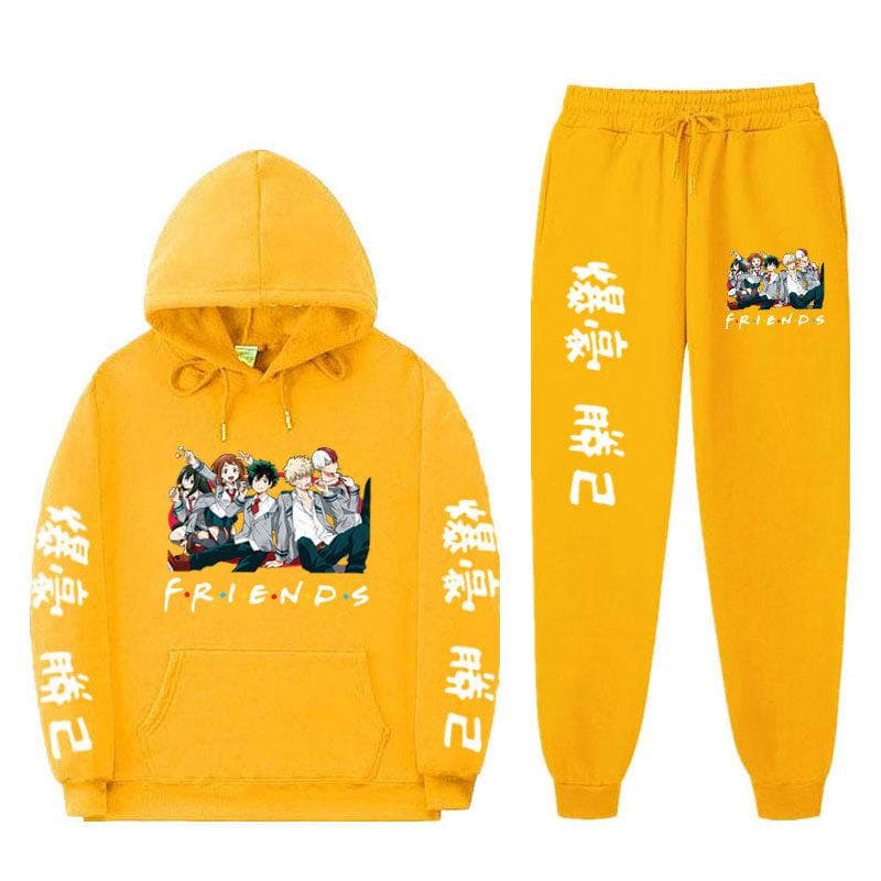 Sportswear Set Anime My Hero Academia Men and Women Casual Sports Suit My Hero Academia Hooded Suit L