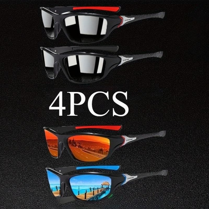 1/4 Pairs Unisex Sports Sunglasses for Outdoor Adventures Beach Vacations Cycling Running