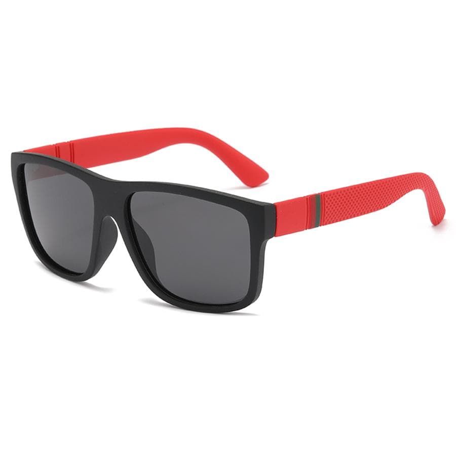 Fashion Men Sunglasses Square Plastic Outdoor Mirror Glasses Classic Women Driving Sun Glasses non-polarized fashion accessory red