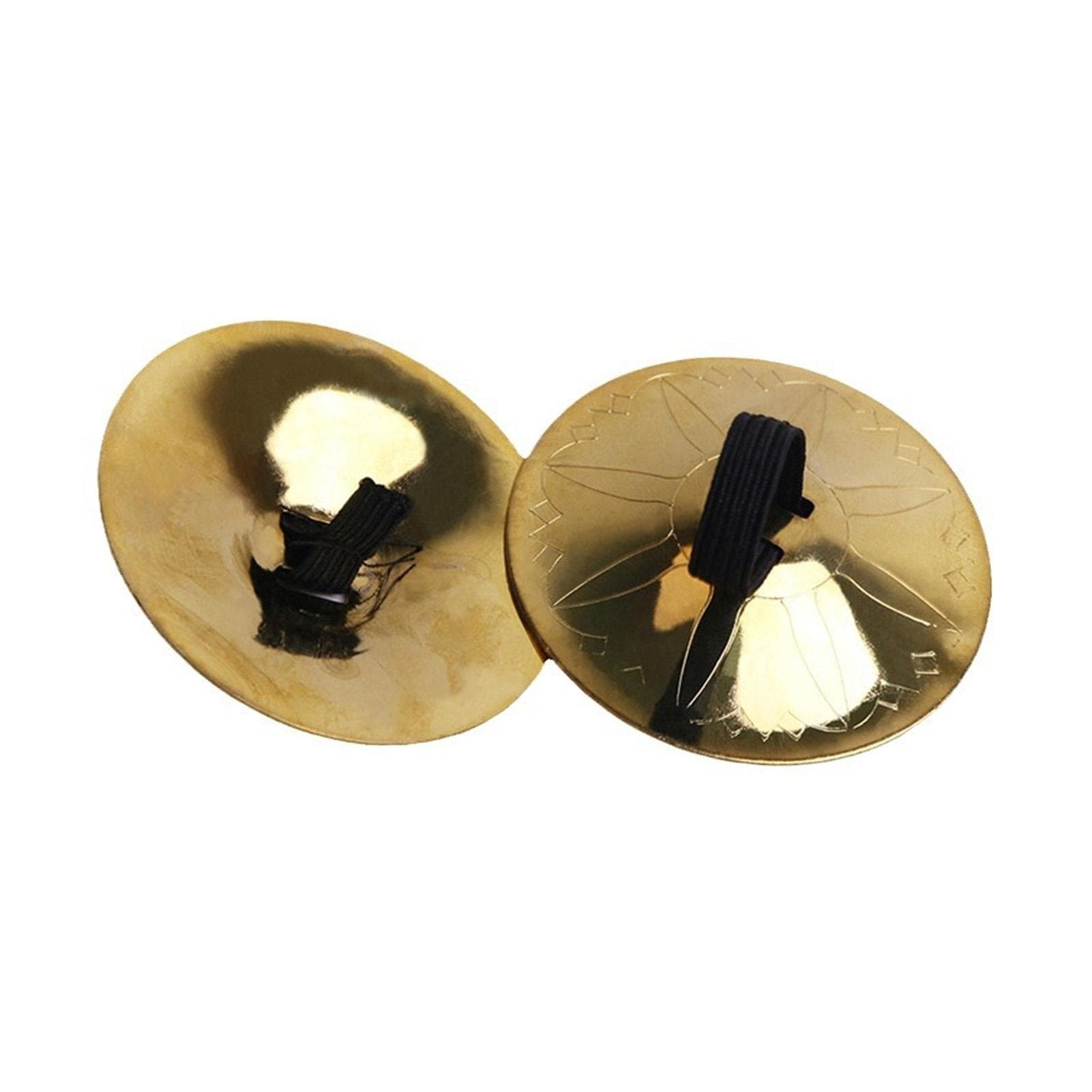 2Pcs Finger Cymbals Belly Dancing Metal Iron Finger Cymbals Musical Instrument Belly Dancing Finger gold