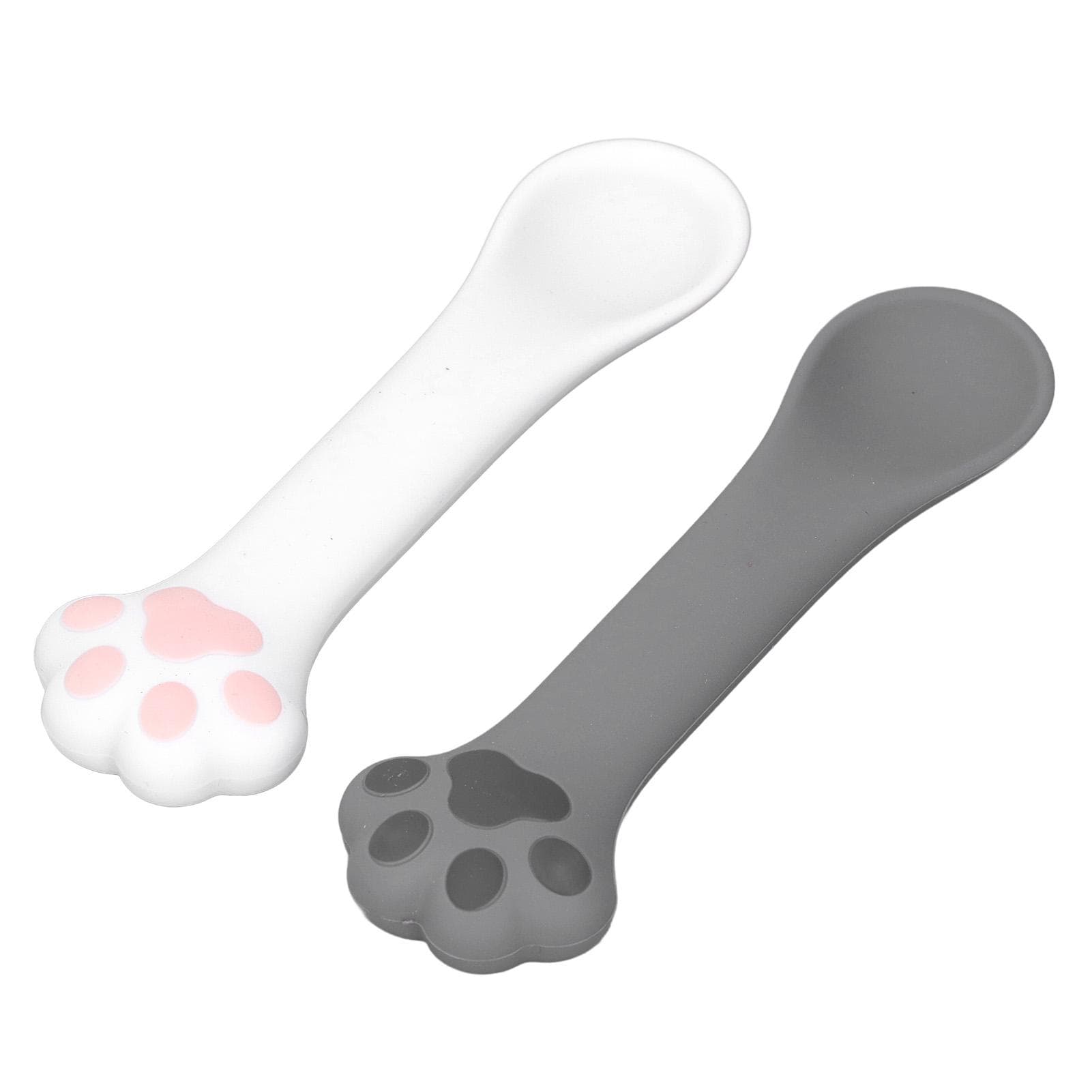 Paw Shape Cat Can Opener Spoon Durable Silicone Cat Jar Opener Dishwasher Safety Ergonomic Pet L(for 6.5-9kg)