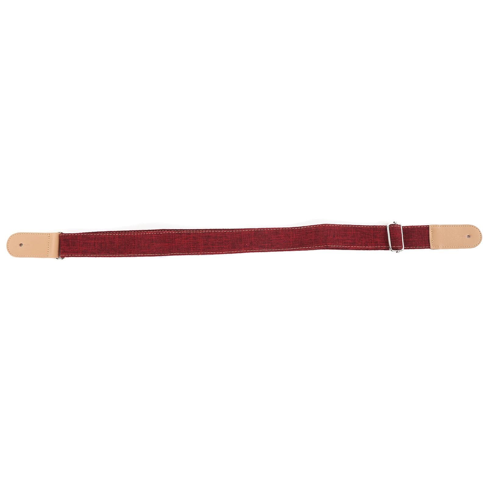 Ukulele Strap Cotton and Linen Adjustable Belt with Sliding Buckle End Button AccessoriesBlue red
