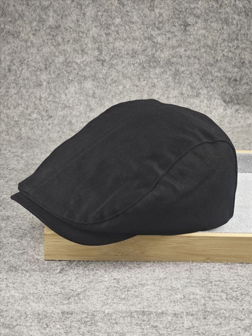 British Style Cap Simple Casual Fashion Beret Literary Retro Big Head Circumference Men's Hat Couple Women's Hat 57-58cm black