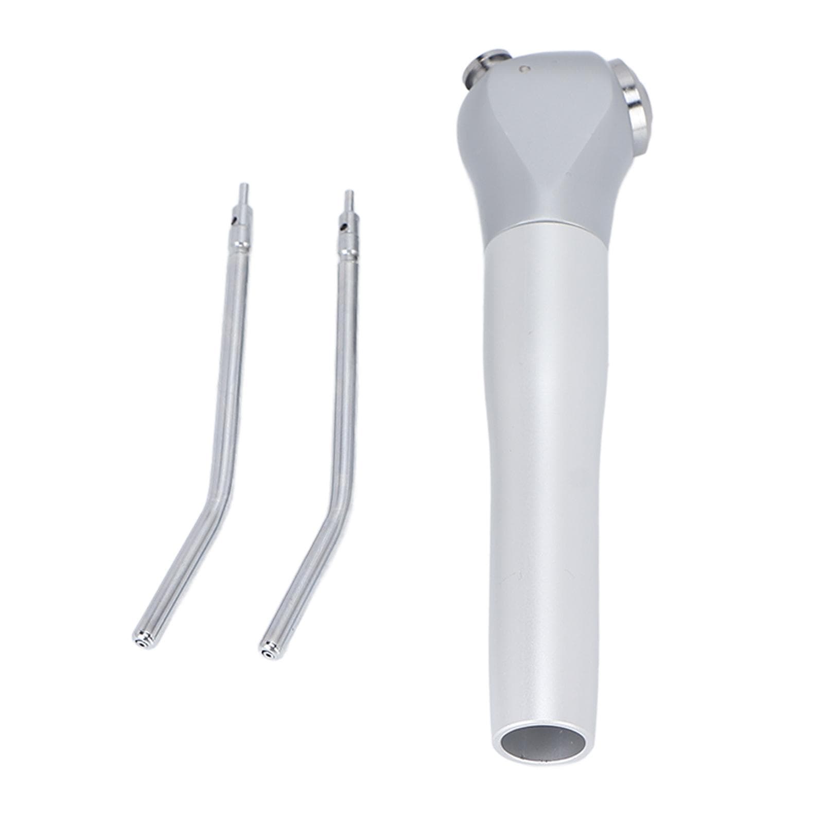 3 Way Air Water Spray Syringe Handpiece with 2 Nozzles Tips Tubes Aluminium Alloy for Dental