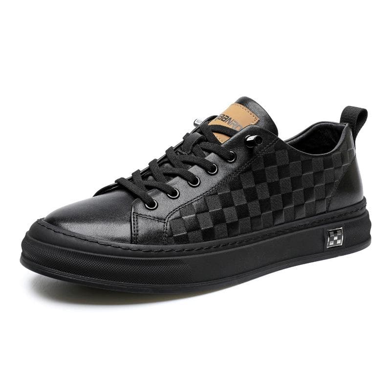 Genuine Leather Skate Shoes Men's Shoes Trendy Shoes  Spring and Autumn New Top Layer Cowhide Casual Men's White Shoes 43