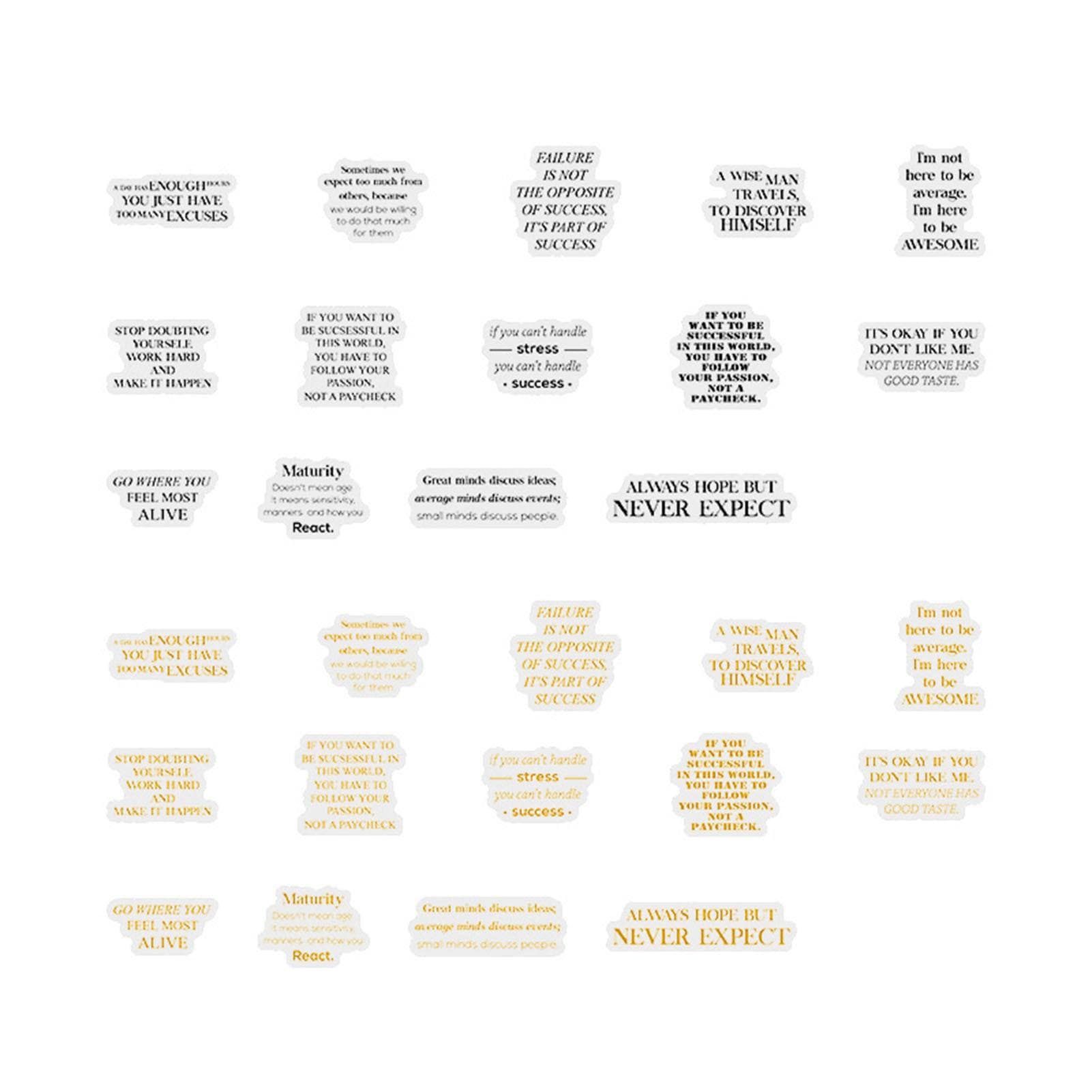 30Pcs Vintage English Poetry Series Sticker Beautiful Day PET Stickers for Scrapbooking Poetry and