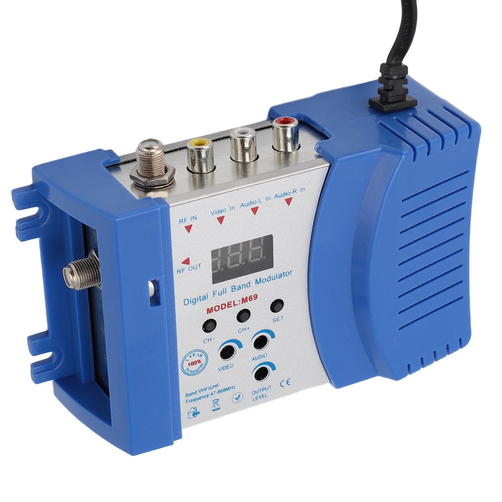 AV to RF Converter Multifunctional Houdehold RHF UHF Digital RF Modulator for Satellite Receiver EU Plug