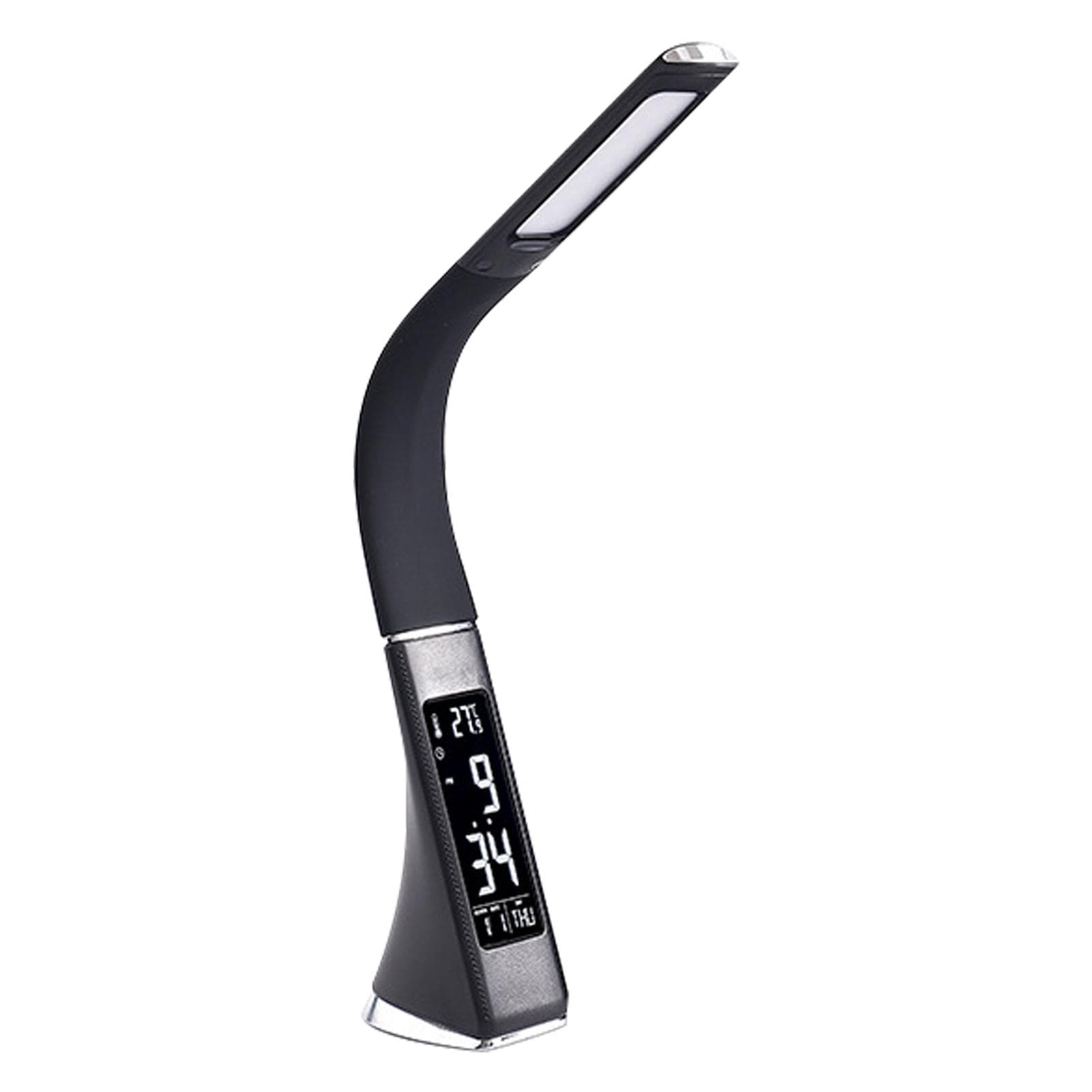 Multifunctional LED Desk Lamp Eye-Caring Table Lamp Adjustable Study Desk Light with Calendar black