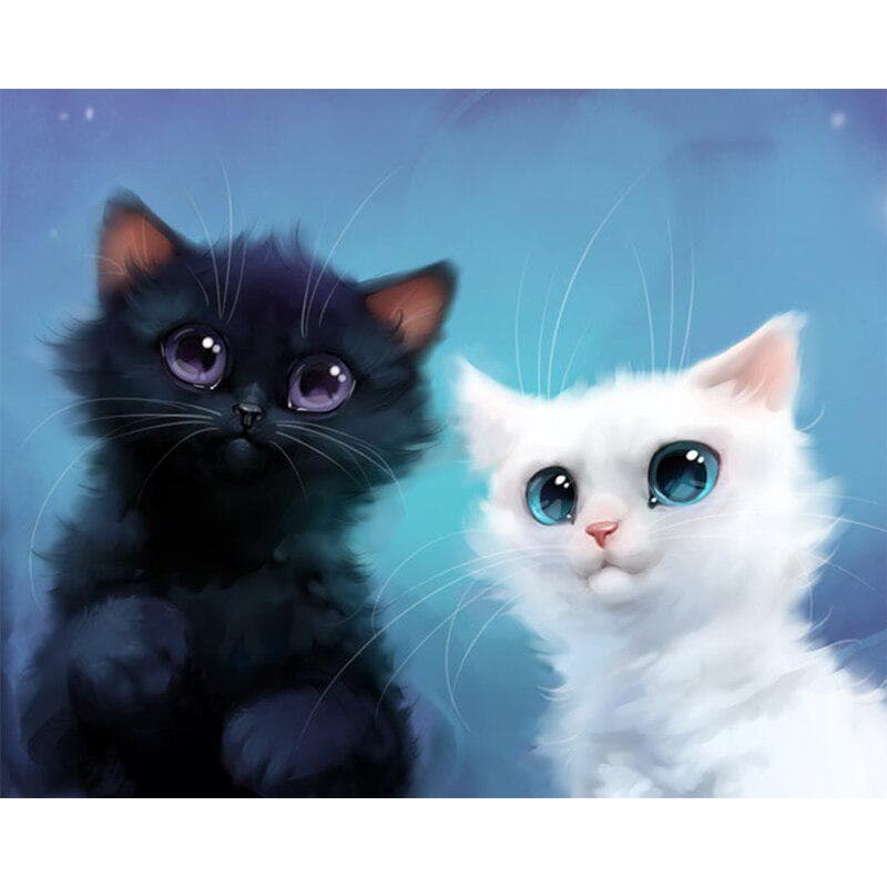 Diamond Painting Cute Cartoon Cat Cross Stitch Home Decoration Diamond Embroidery 20X30CM