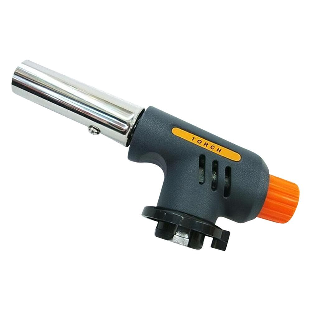 Butane Torch Blow Torch Welding Burner with 360 Degree Rotatable Design and Safety Lock for BBQ black