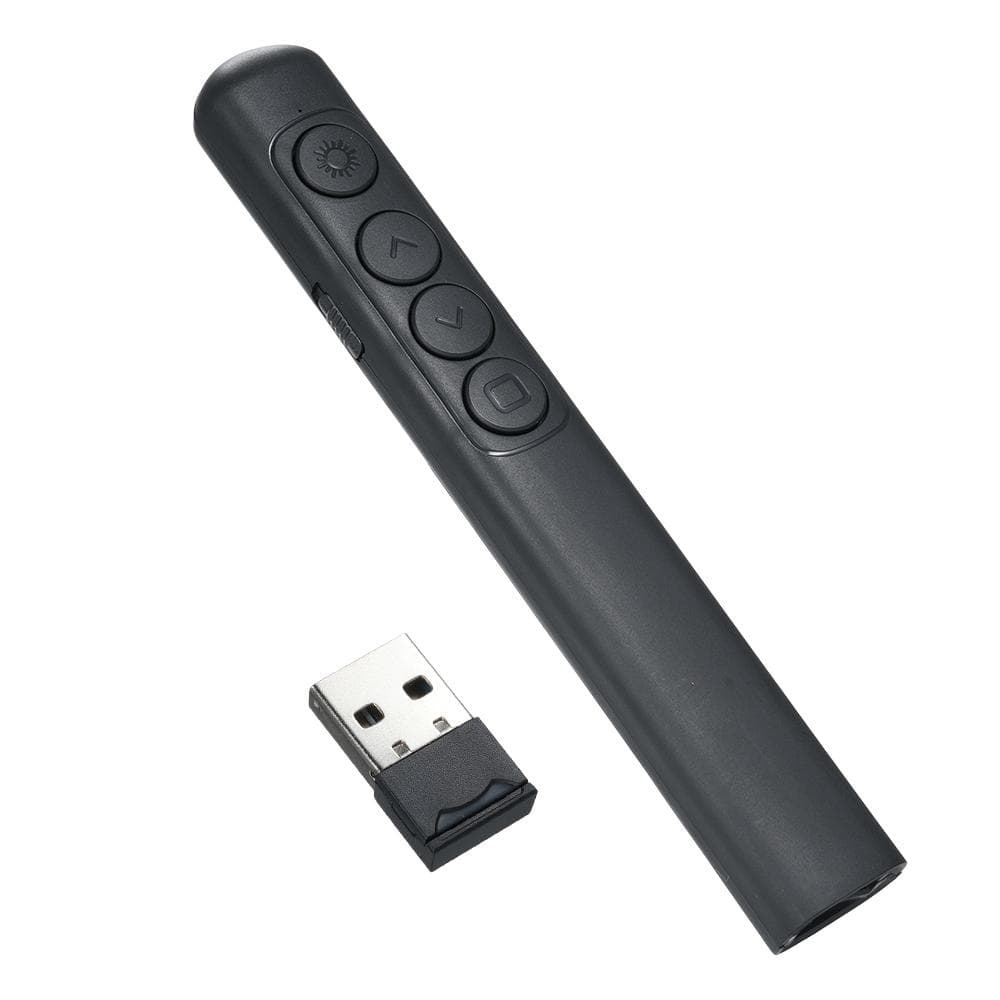 Laser Presentation Pointer 2.4G Wireless Demonstration Remote Control Pen for PowerPoint PPT 0 black