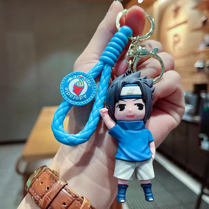 New Naruto Kakashi Naruto Sasuke 3D Cartoon Doll Car Keychain Pendant Gift 2