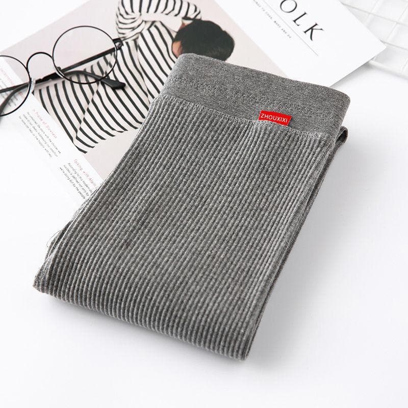 High Waist Warm Leggings Add Cotton Autumn Winter Slim Knitting Casual Leggings Women Solid High Elasticity Pants L