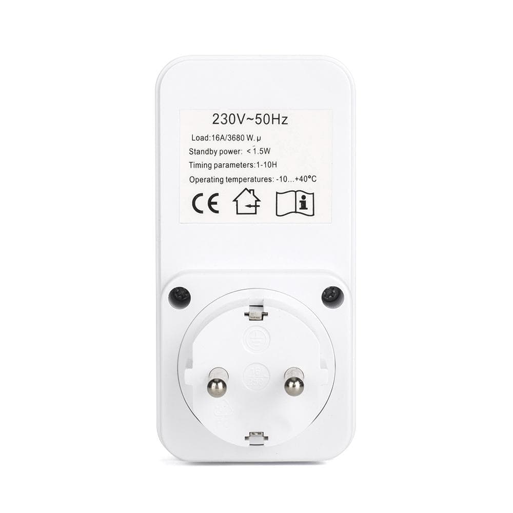 1~10 Hours Countdown Timer Plug-in Socket Intelligent Time Setting Control Switch Energy Saving EU Plug