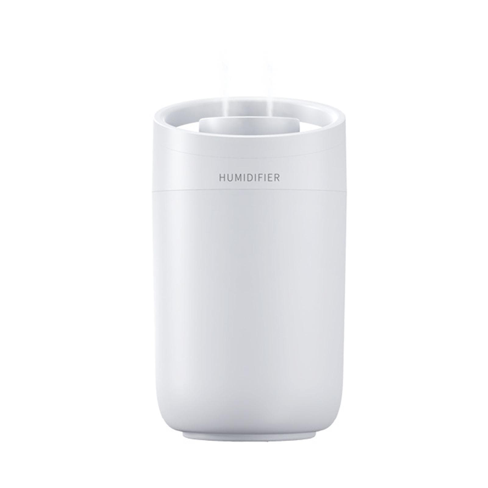 3L Mist Humidifier Diffuser Dual Mists Quiet Humidifier Top Filling Cool Mist Essential Oil white
