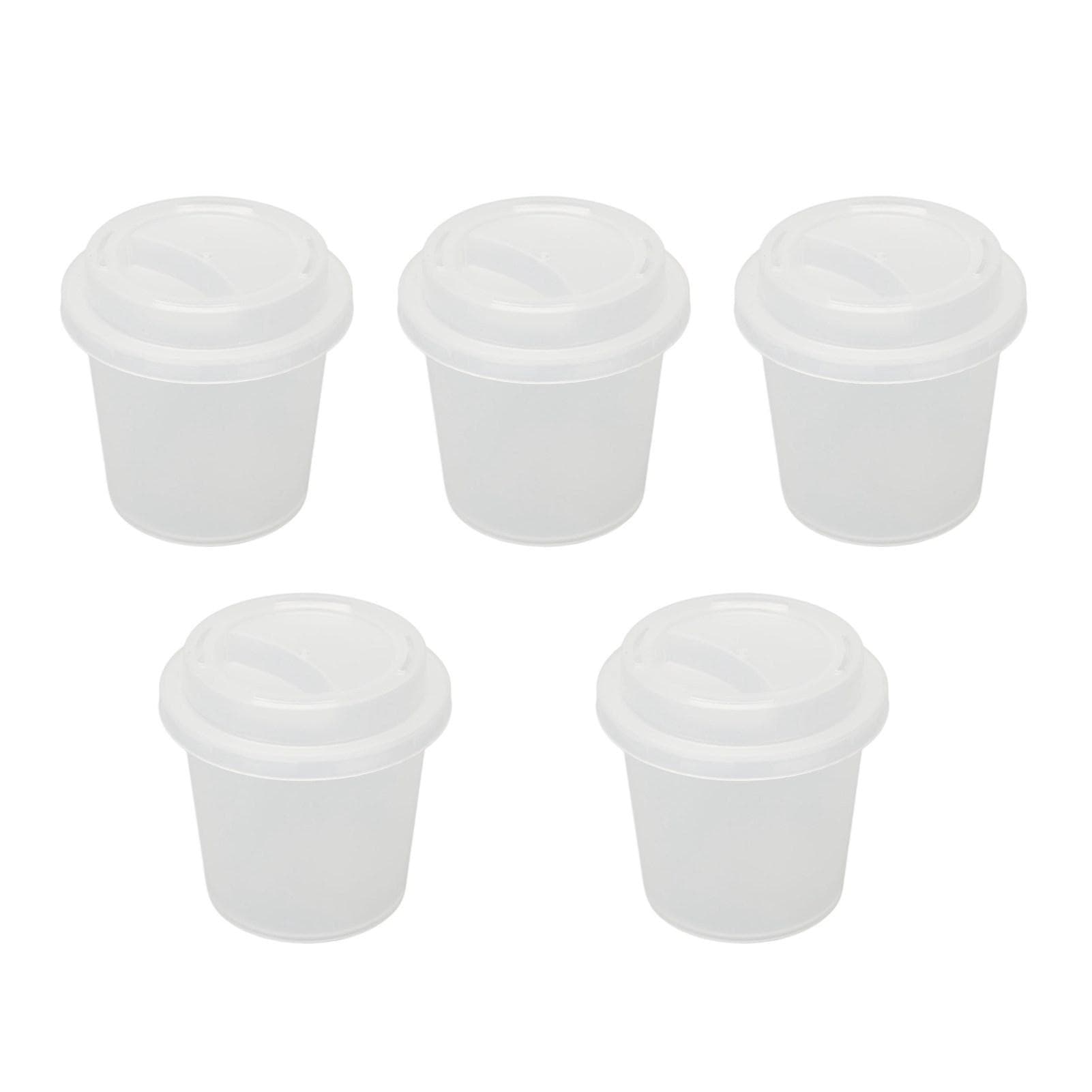 5PCS Makeup Egg Storage Box Cup Shape Transparent Portable Beauty Egg Sponge Organizer for Travel