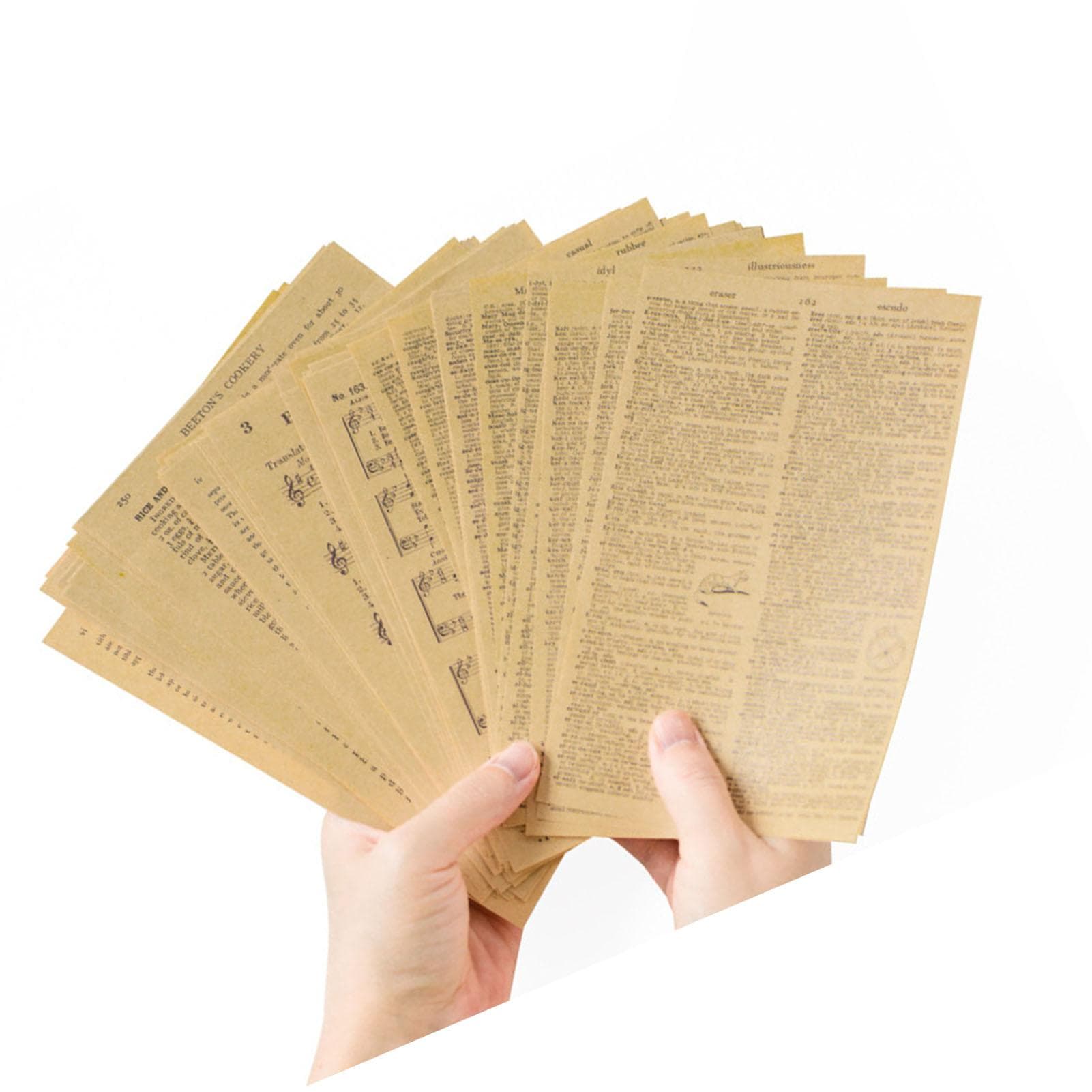 57PCS Vintage Scrapbook Paper Unique Old Book Series Background Craft Papers for Scrapbooking DIY