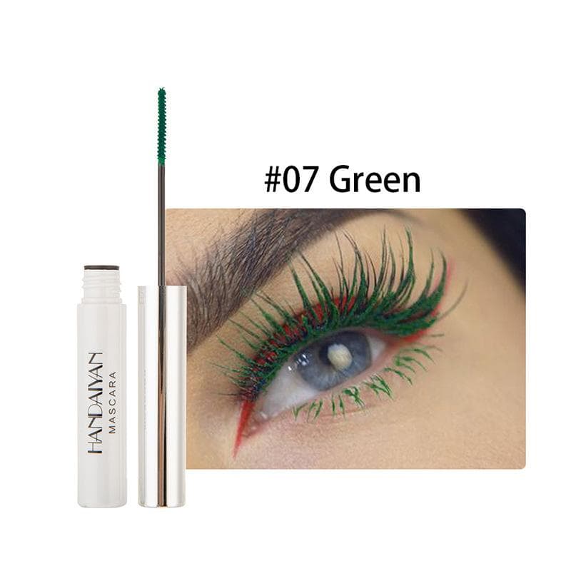 Waterproof Eyelashes Curling Lengthening Makeup Blue Green Red Black White Liquid Lash Extension Color Mascara 07