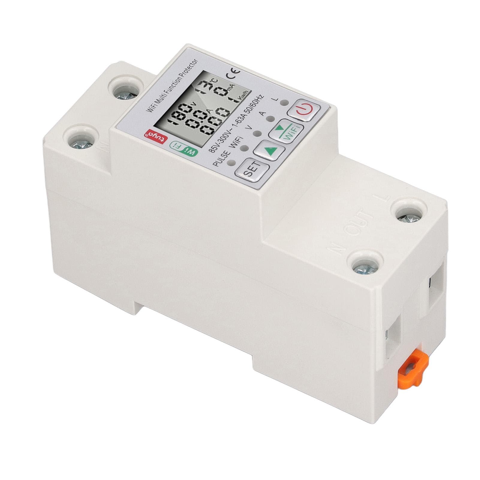 WiFi Smart Power Meter Switch for Tuya Energy Circuit Breaker Multi Function Protector with