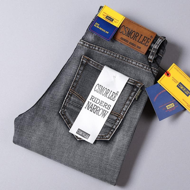 Jeans Men Straight Loose Elastic Slim Spring and Autumn Models Nostalgia Long Trousers Men Tide Trousers 31
