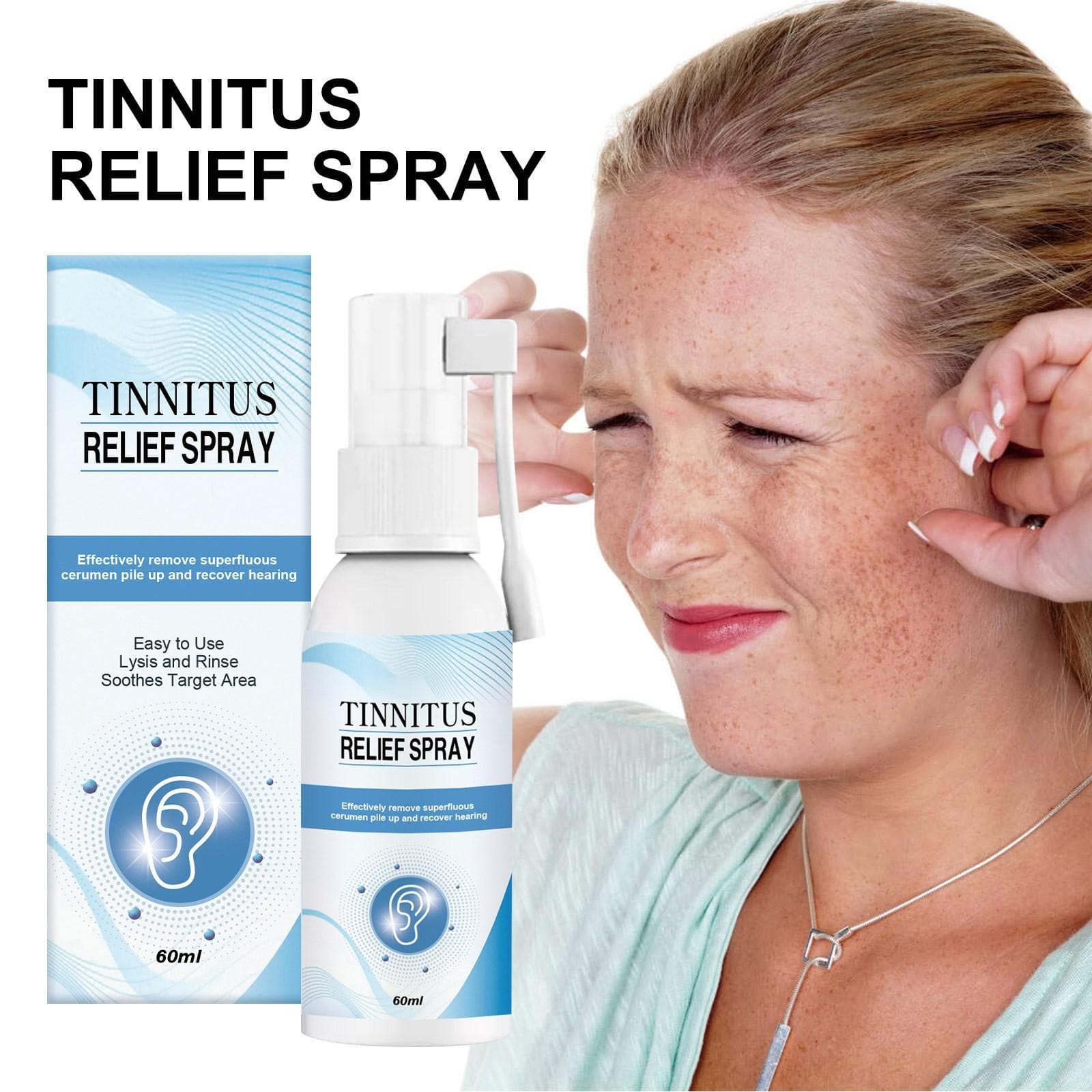 Tinnitus Relief Spray Earwax Cleaning Care Spray, Ear Tinnitus Relief For Relieves Tinnitus, Earwax Cleaning Care Spray 60ml blue