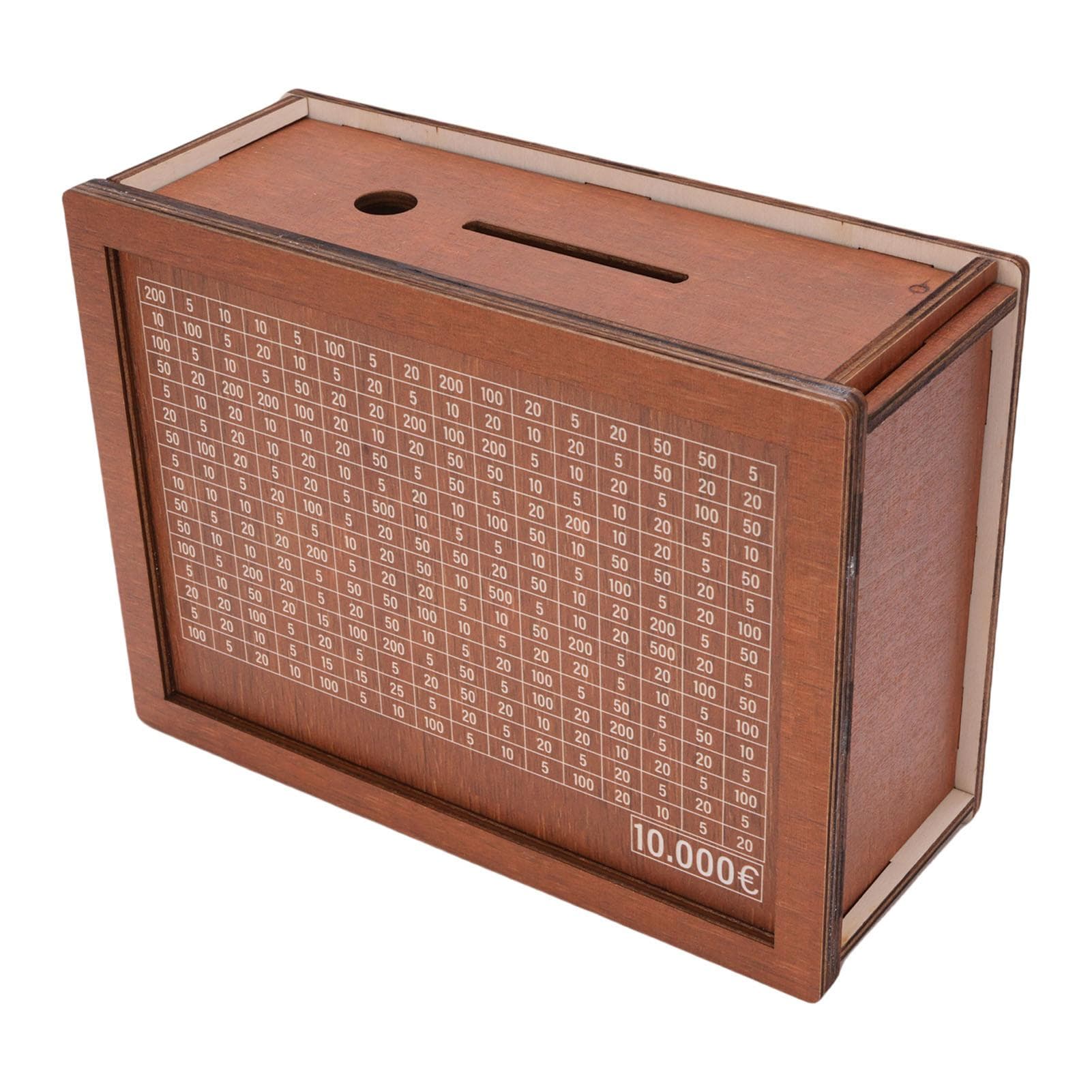 Wooden Savings Box Detachable Design 10000 Money Savings Challenge Cash Coin Box for Children