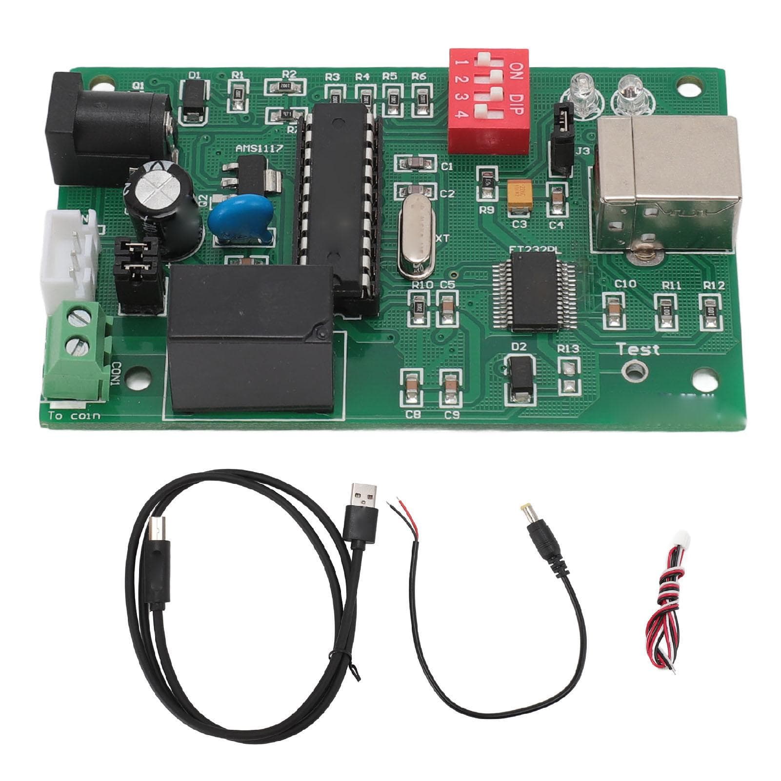 Pulse Coin Acceptor Module USB Interface Data Record Lockout Timer PCB Bill Operator Control Board