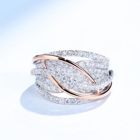 Great Good Workmanship All Match Individual Rhinestone Romantic Wedding Ring Bride Jewelry Women US 9