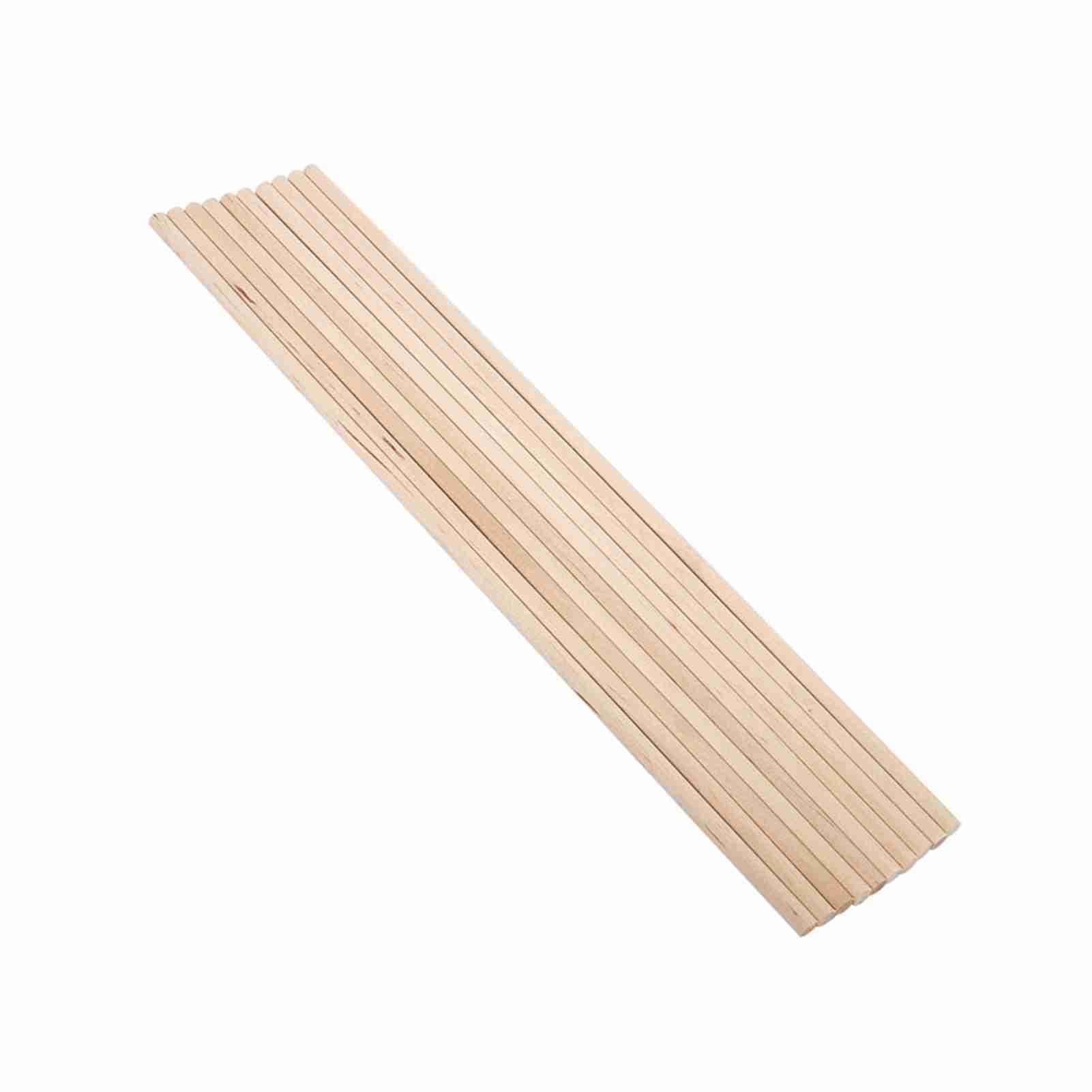 10pcs DIY Wooden Arts Craft Sticks Dowels Pole Rods Sweet Trees Wood Tool 0.6CM*30CM