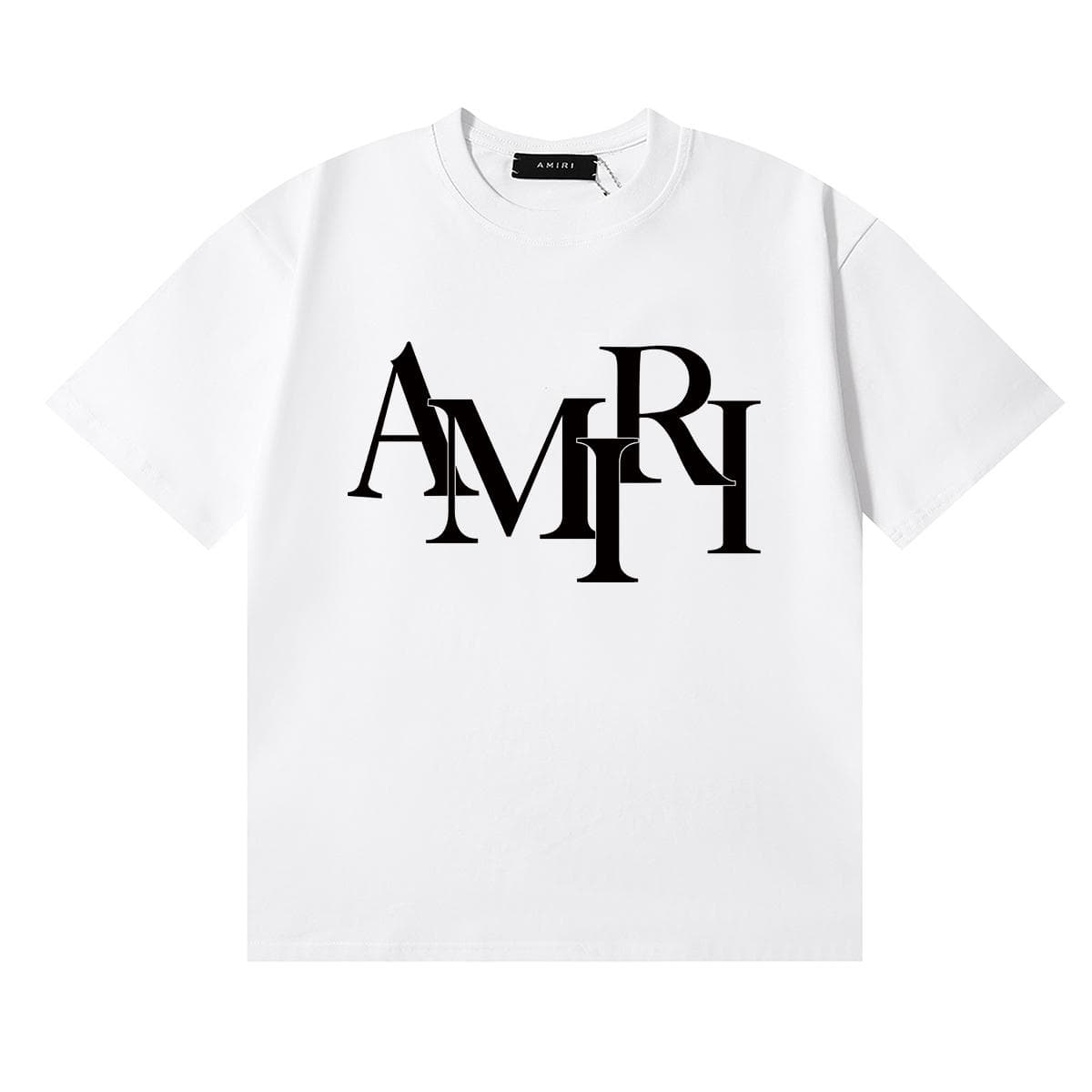 988 Amiri 2025 Summer New Men's and Women's Loose High Quality Cotton Plus Size T-shirt Couple T-Shirt Large Logo Printing M