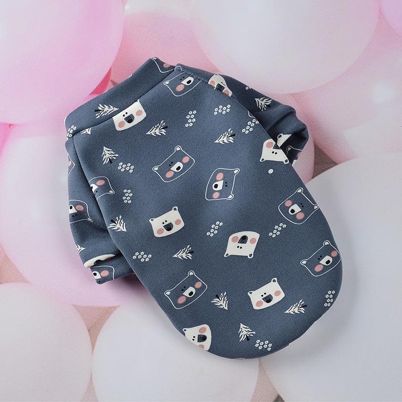 Cute Pet Clothes Costume Animal Printed Dog Coat Cotton Soft Pullover Jacket Sweatshirt Cat Sweater Pets Clothing Outfit S