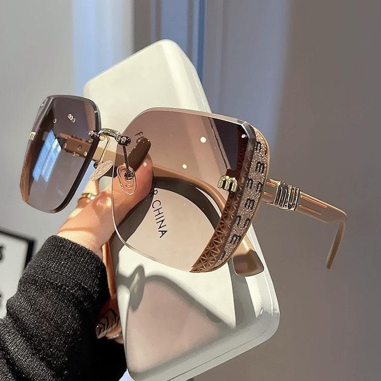 Fashion Oversized Square Sunglasses Women 2025 Luxury Brand Sun Glasses Vintage Sun Glasses Female Shades Outdoor Eyeglasses brown