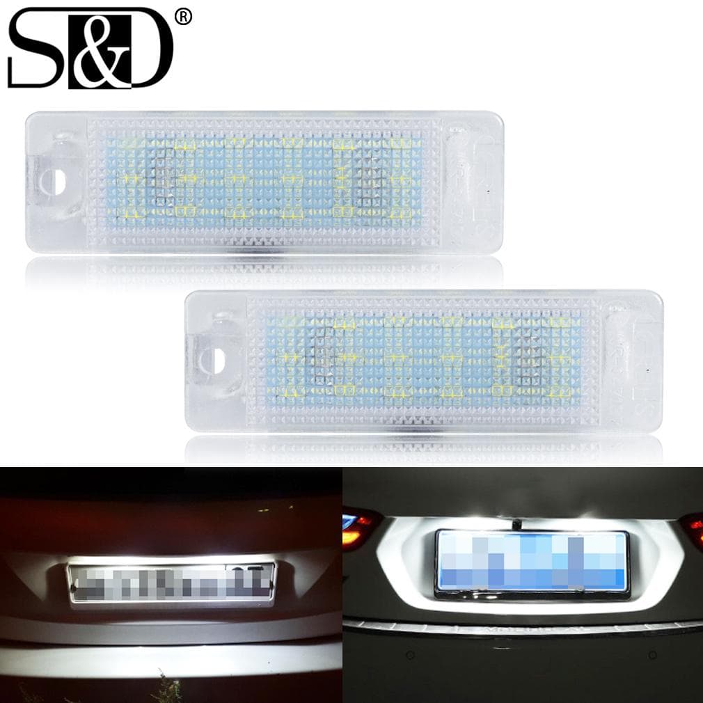 2Pcs For Opel/Vauxhall Astra F 1992-1998 Calibra 1989-1997 Led License Number Plate Light Canbus Auto Parking Tag Lamps White