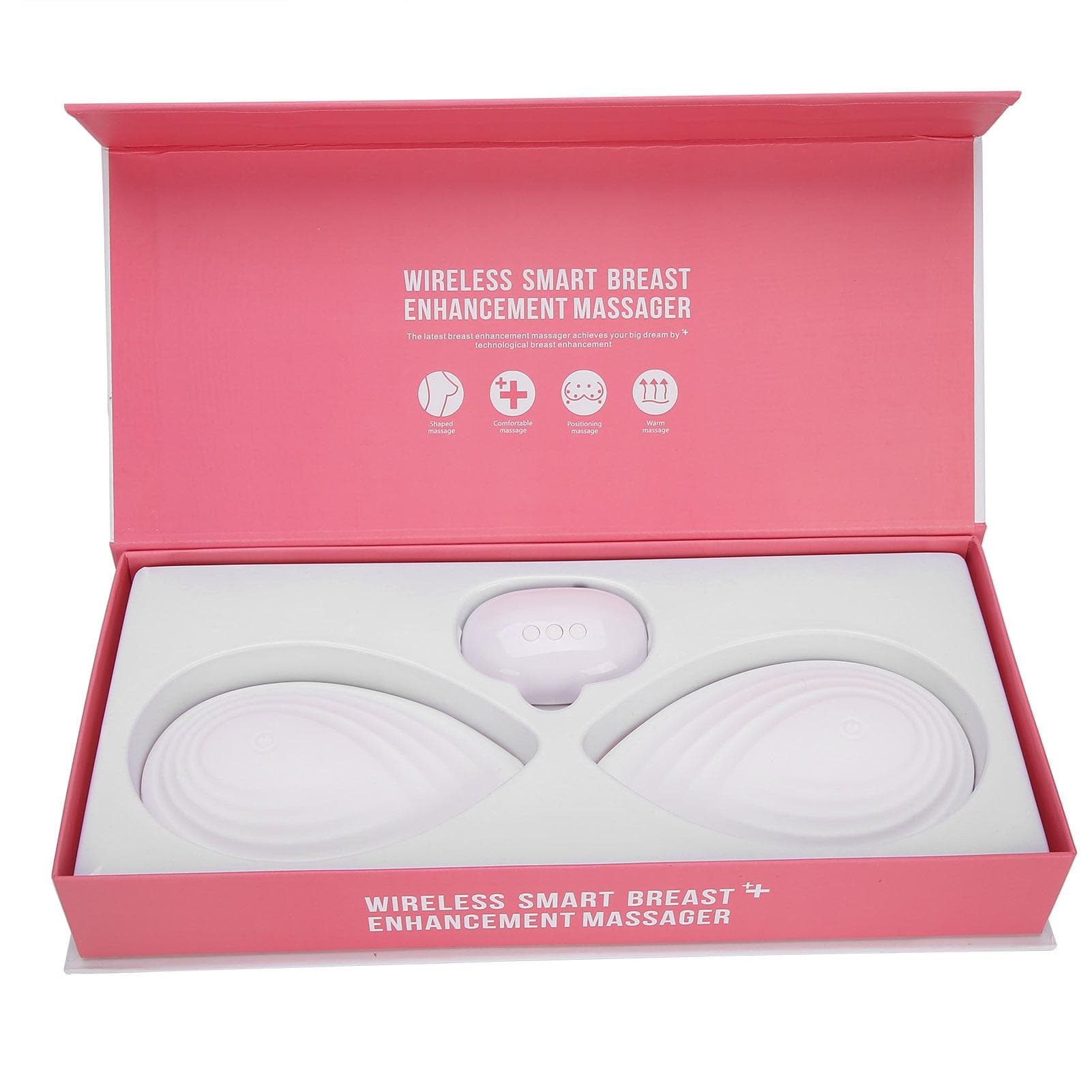 Electric Breast Enlargement Massage Machine Heating Breast Massager with Remote ControlWhite white