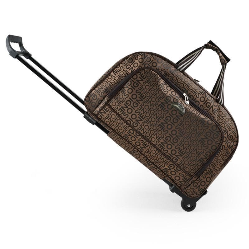 Trolley Bag Female Large Capacity Trolley Bag Travel Bag Handbag Tow Bag Luggage Bag Male None coffee