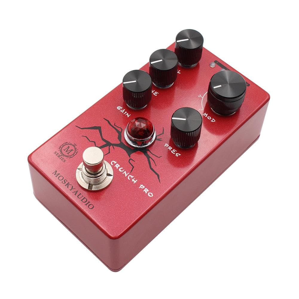 MOSKYAUDIO Guitar Distortion Pedal Electric Guitar Effects Pedal Vol/Tone/Gain/Pres Control True red