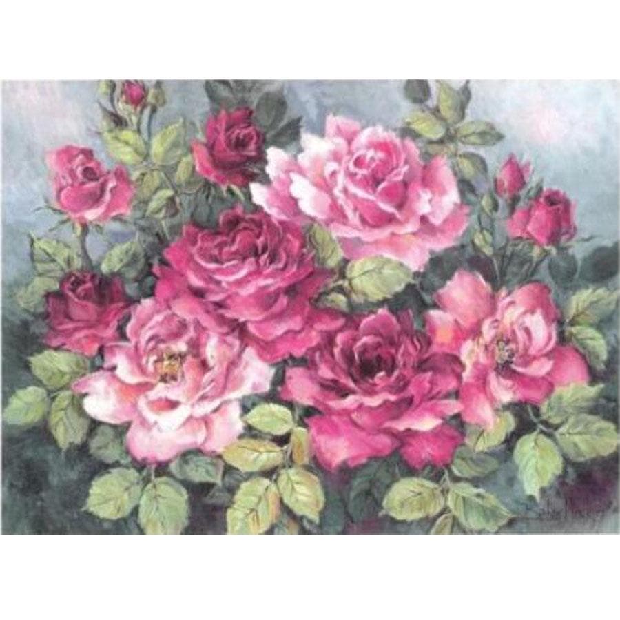 5D DIY Full Round Drill Diamond Painting Blooming Flower Mosaic Embroidery 20X30CM