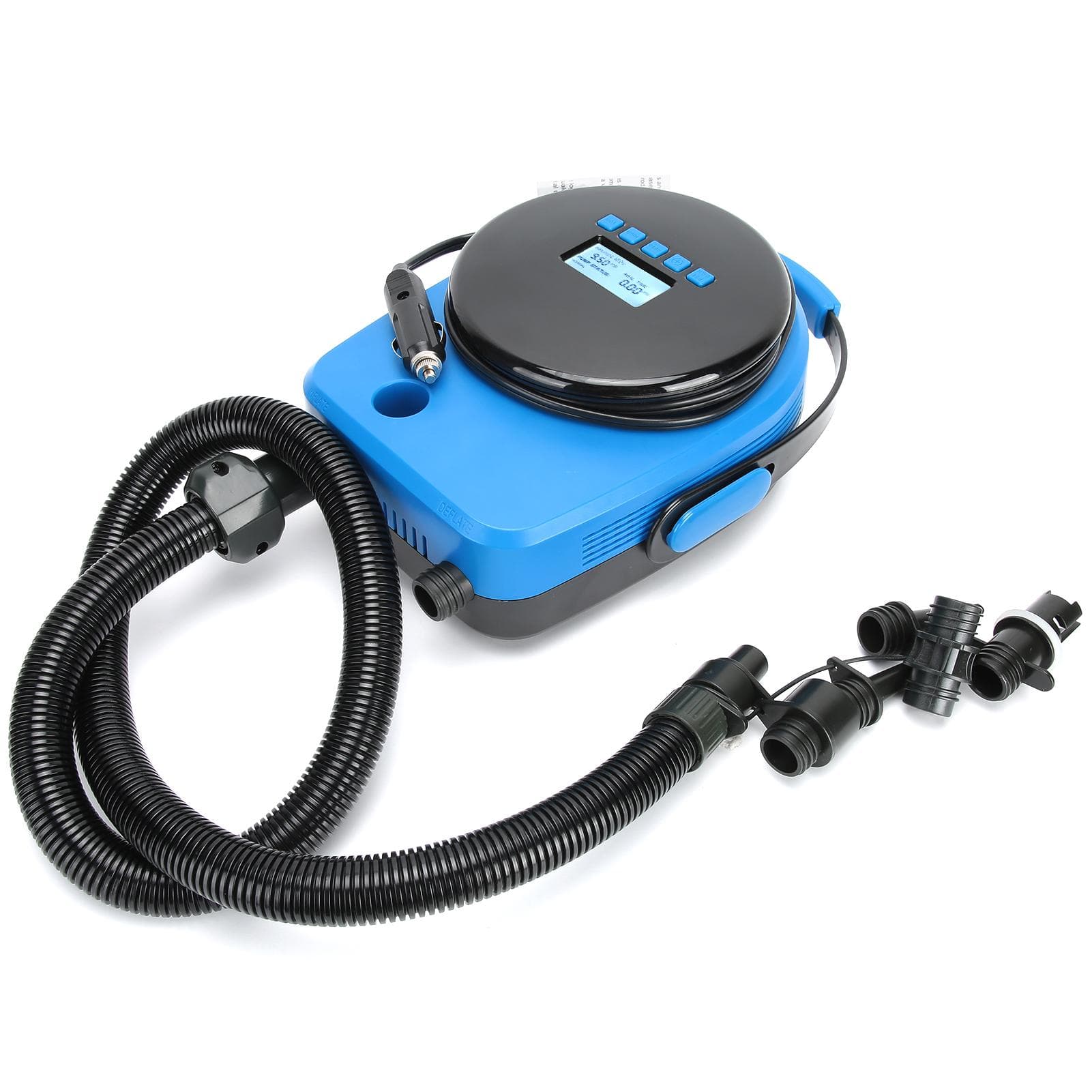 HT?792 20PSI Electric Air Pump 12V Inflatable Kayak Swimming Pool Outdoor High Pressure Inflator