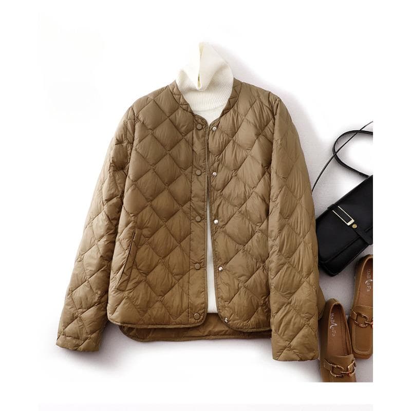 Winter Loose Stand-up Collar Padded Jacket Warm Padded Jacket Women's Large Size Casual Versatile Padded Jacket Top XL