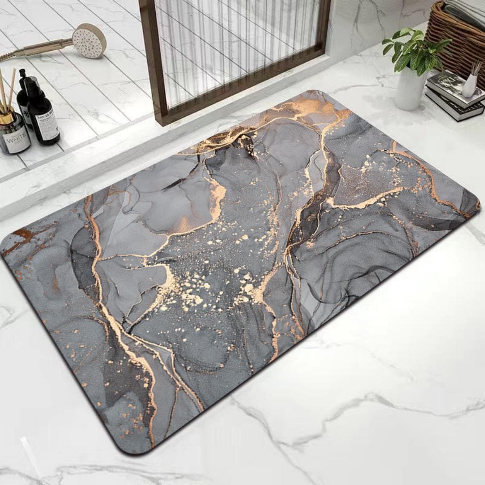 Light Luxury Crystal Velvet Floor Mat Household Doorway Door Mat Simple Dirty-Resistant Kitchen Bathroom Floor Mat 400MMx600MM